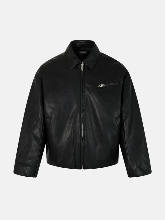 Collared Leather Jacket