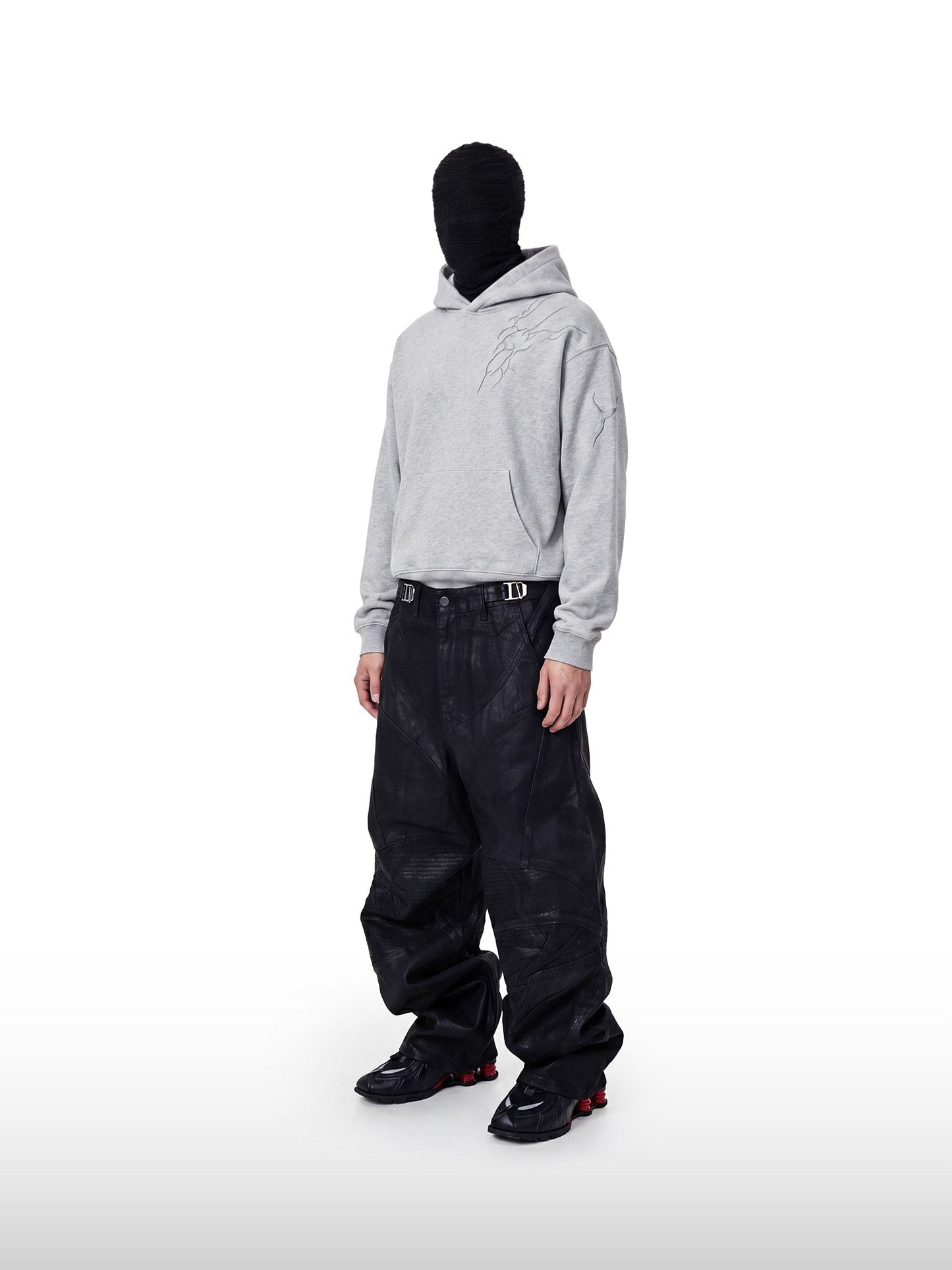 Glitch Vein Oversized Hoodie