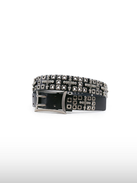 Heavy Studded Skull Belt