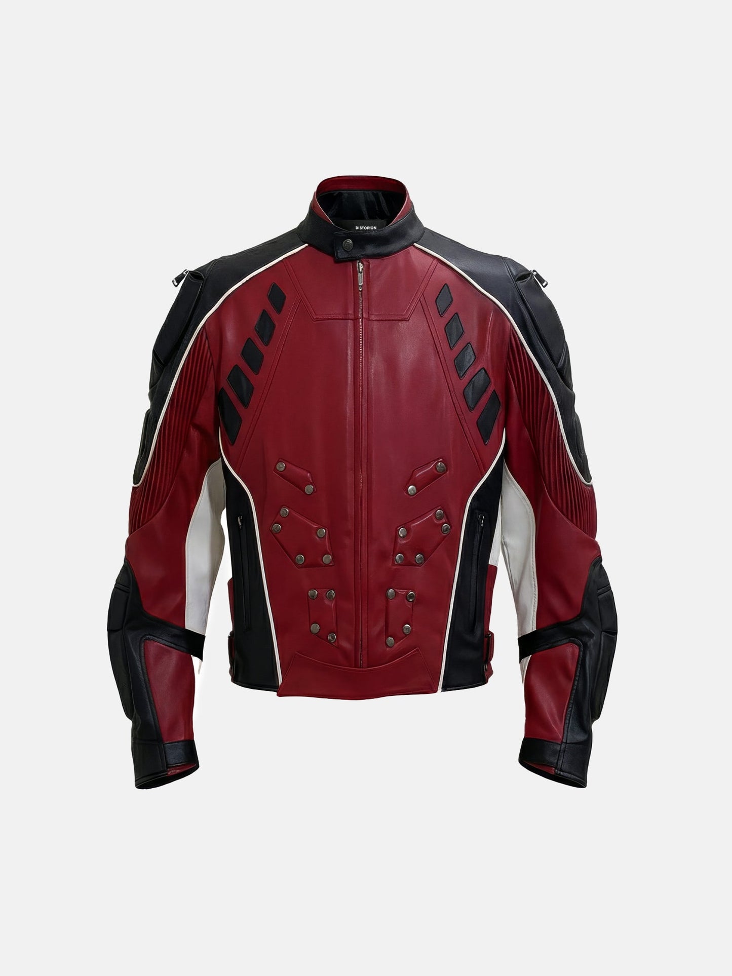 Red Black Moto Jacket