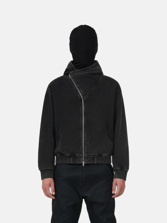 Black Asymmetric Hoodie