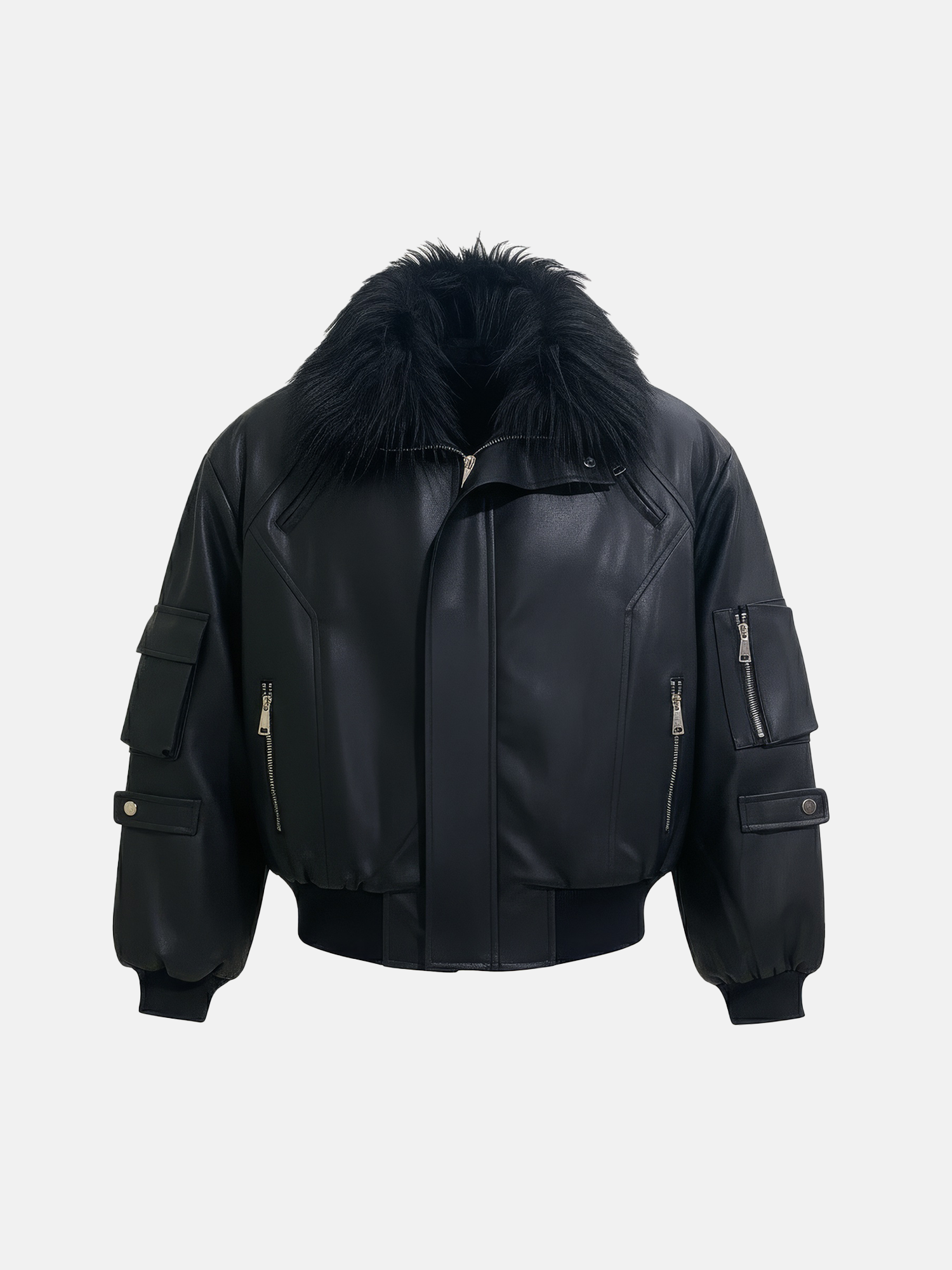 Black Fur Collar Jacket