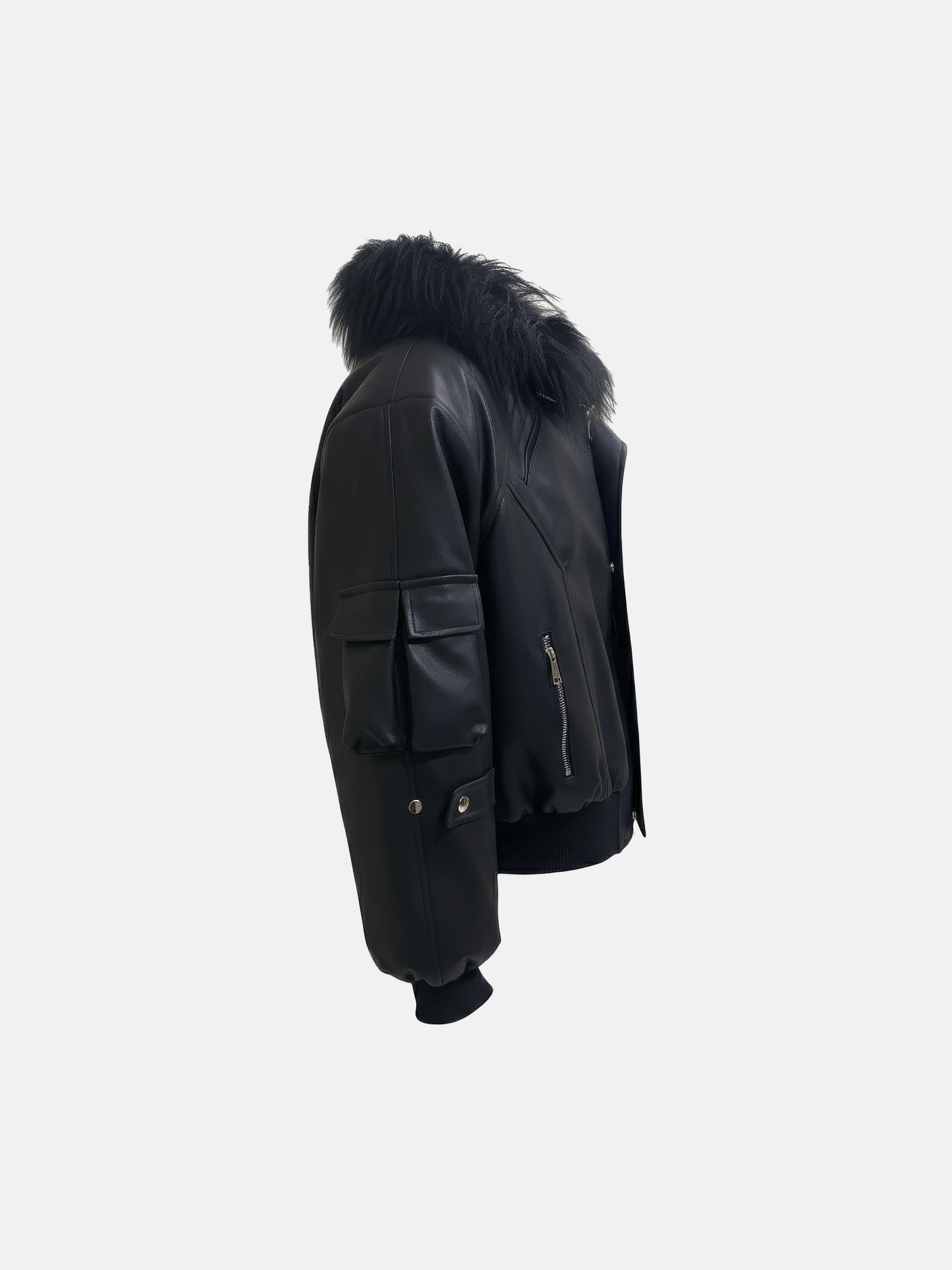 Black Fur Collar Jacket