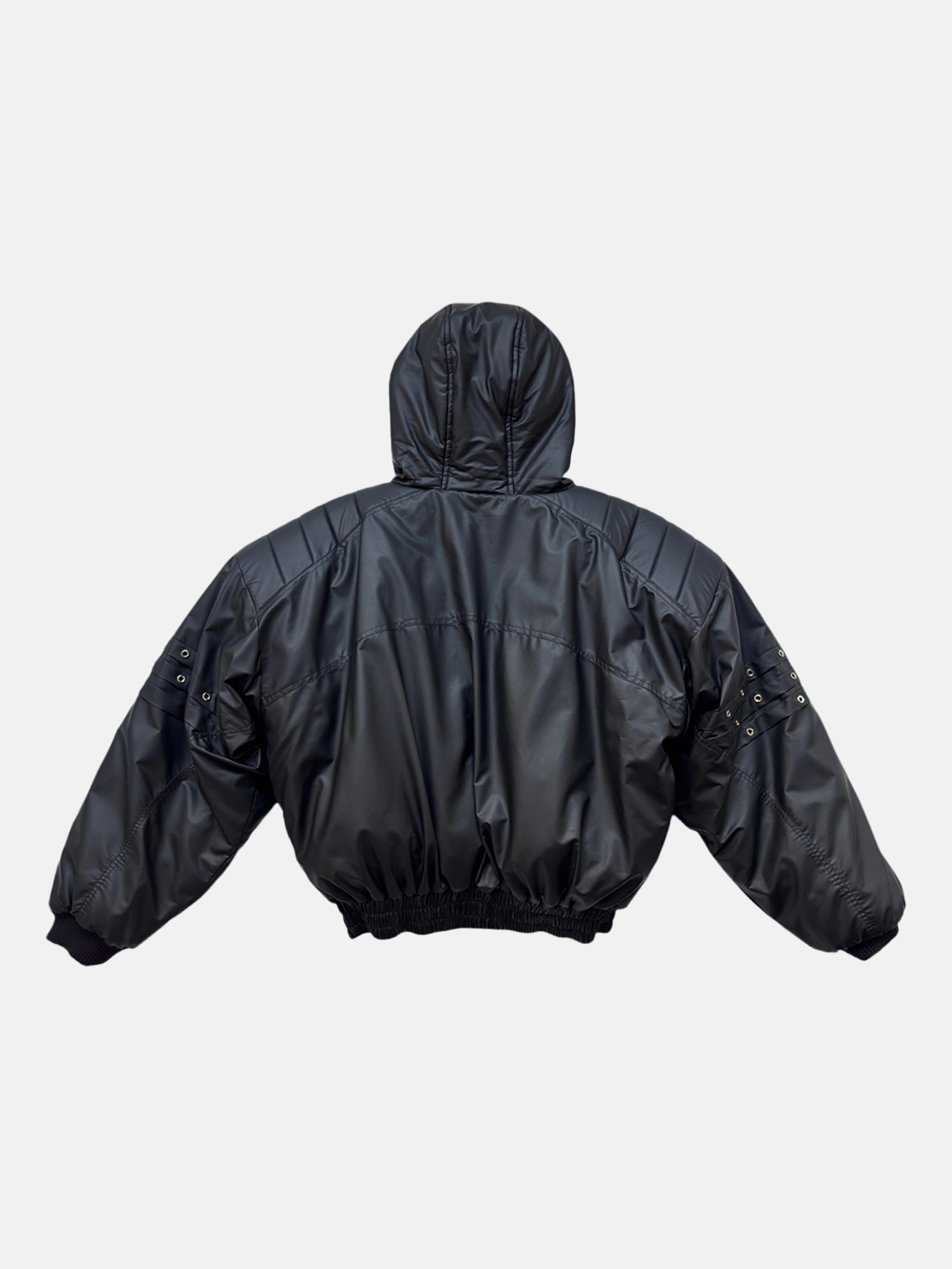 Black Padded Hooded Jacket