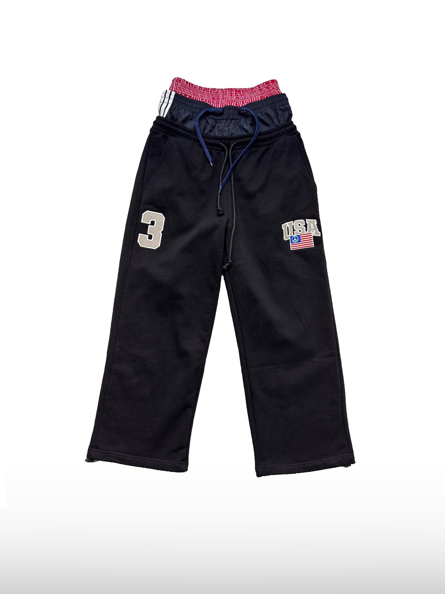 Triple-Waist Heather Sweatpants