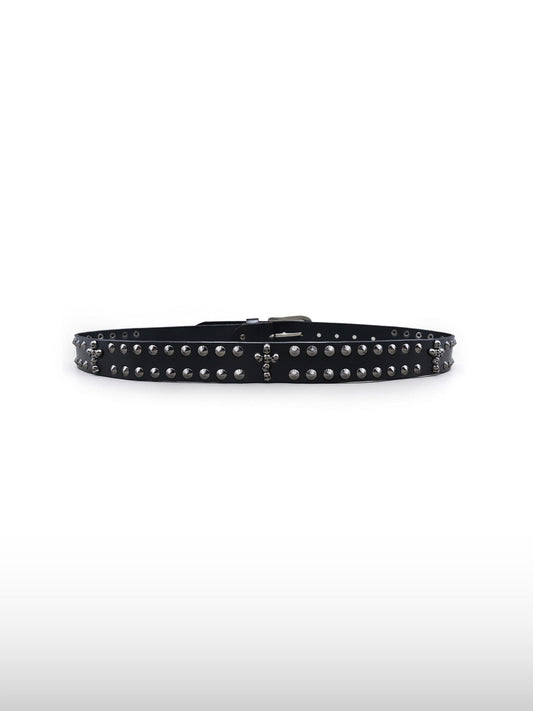 Studded Skull Cross Belt