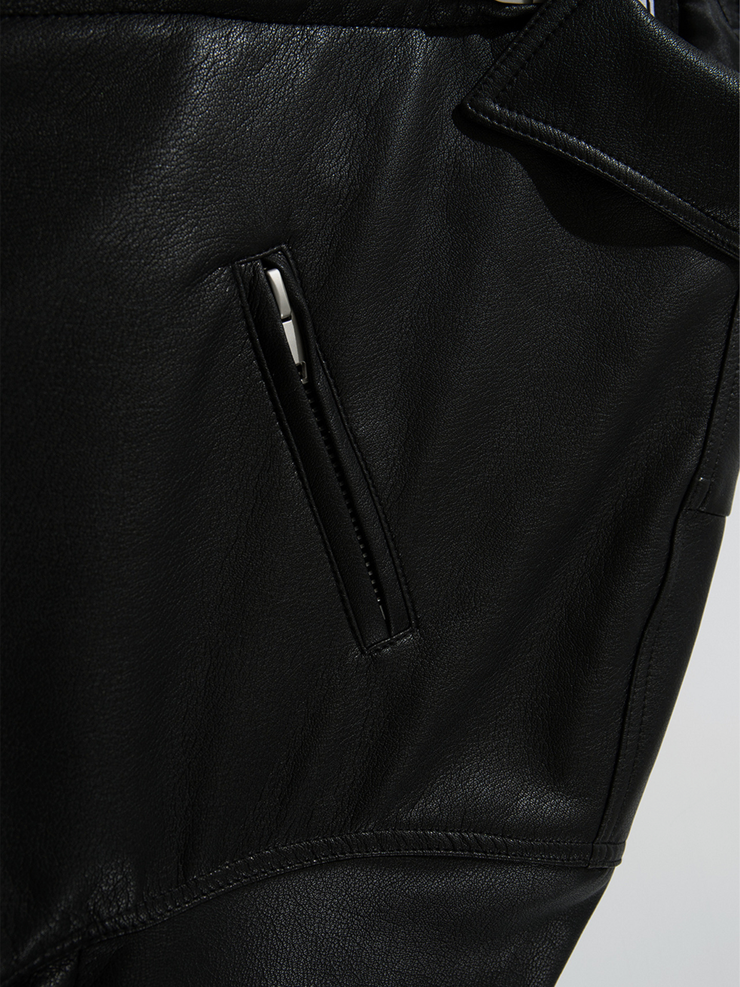 Collared Leather Jacket