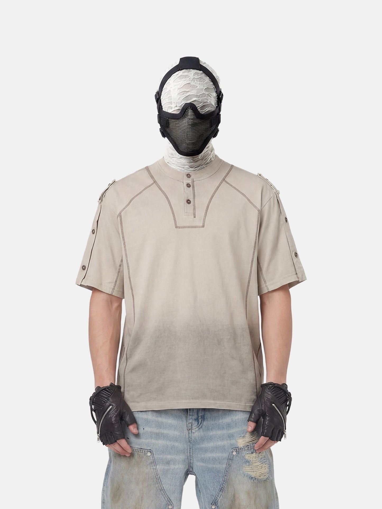 Cipher Gradient Henley Tee