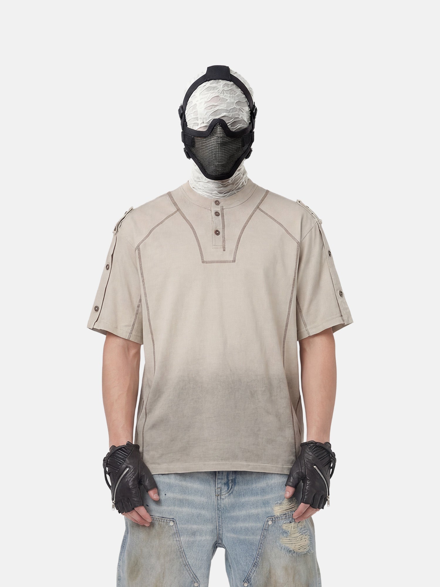 Cipher Gradient Henley Tee