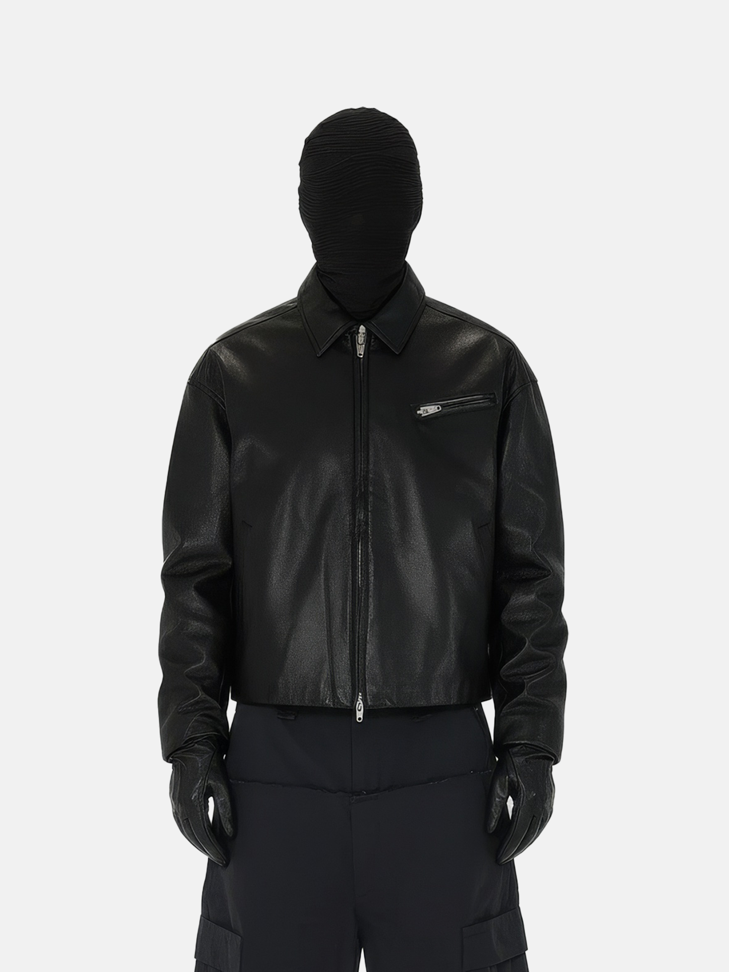 Collared Leather Jacket
