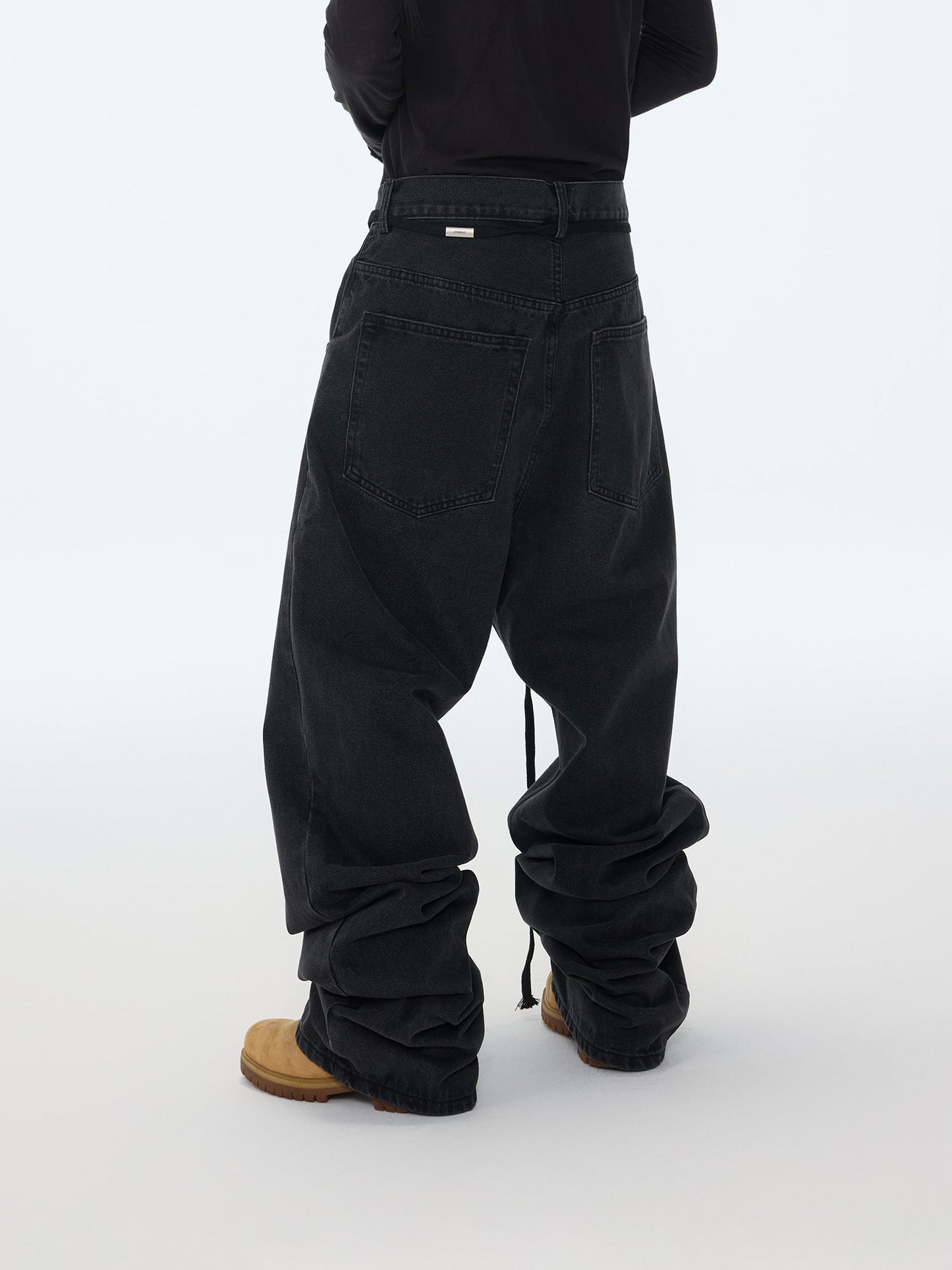 Drape Black Jeans
