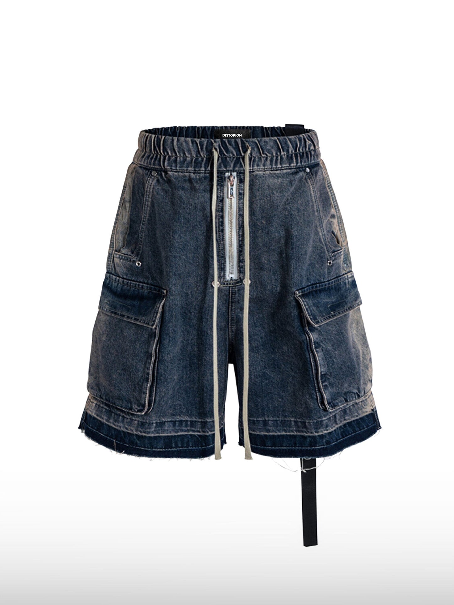 Drawstring Denim Shorts