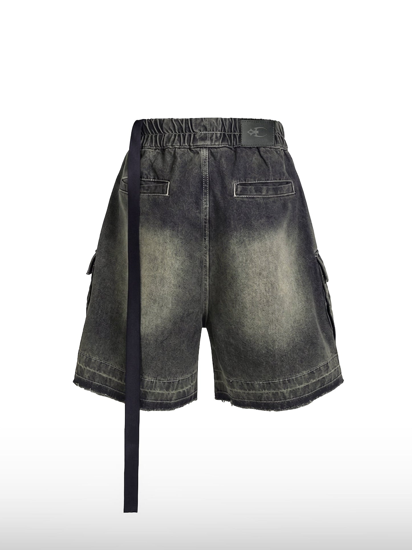 Drawstring Denim Shorts