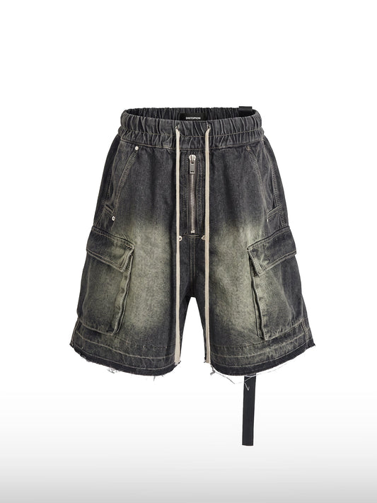 Drawstring Denim Shorts