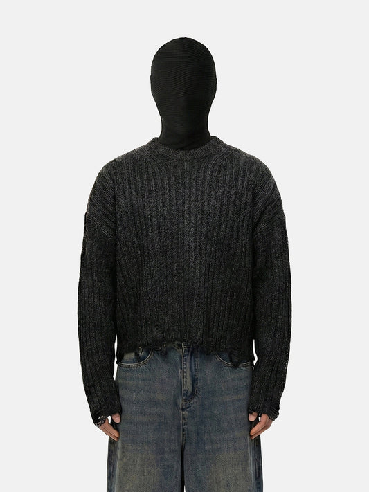Frayed Edge Crop Sweater