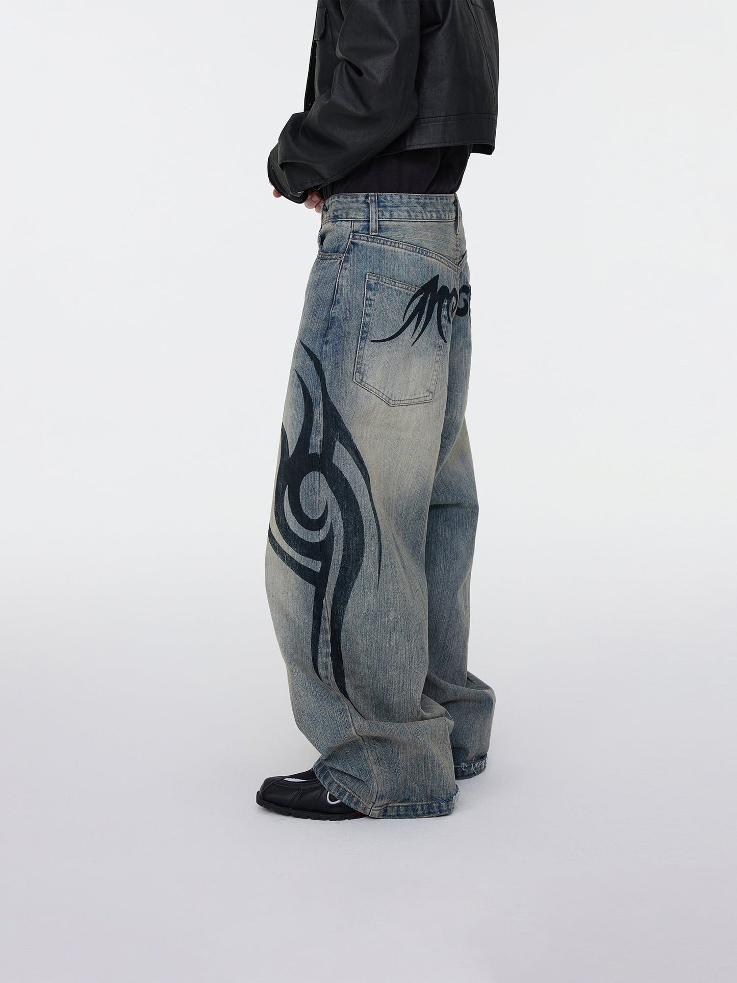 Faded Tribal Jeans