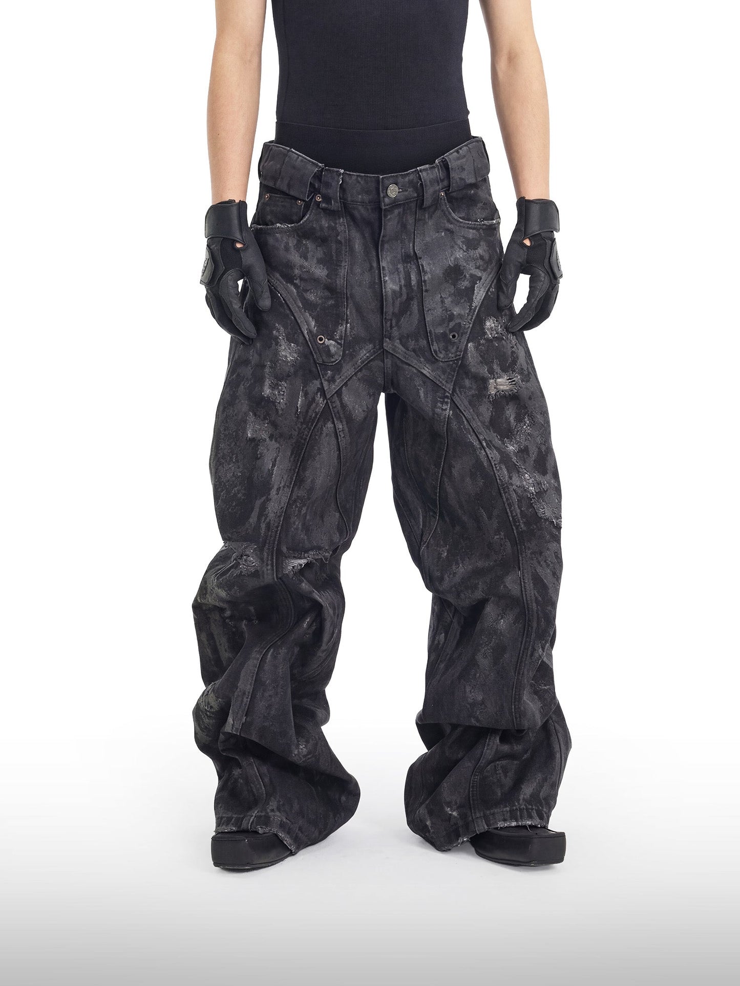 Waxed Reconstructed Jeans