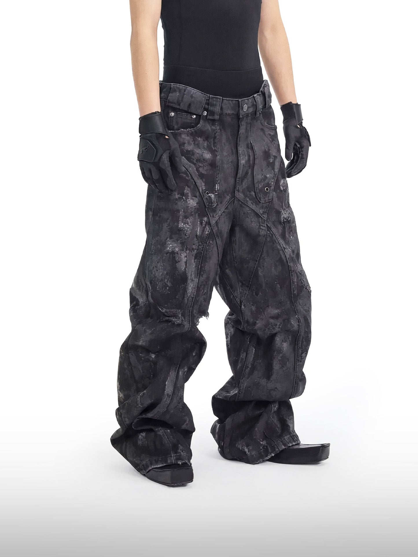Waxed Reconstructed Jeans