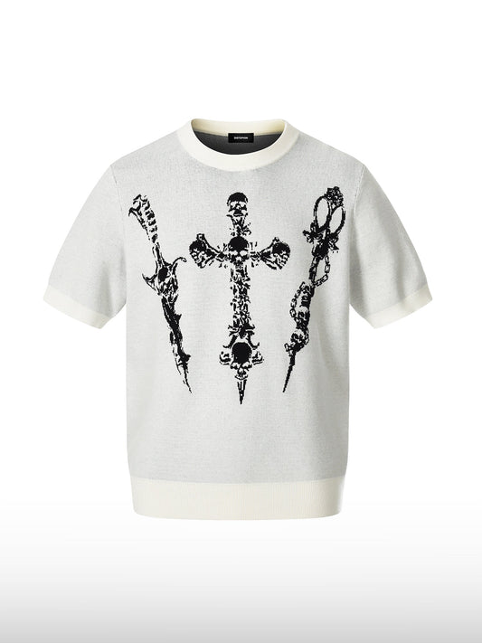 Gothic Graphic Jacquard Tee