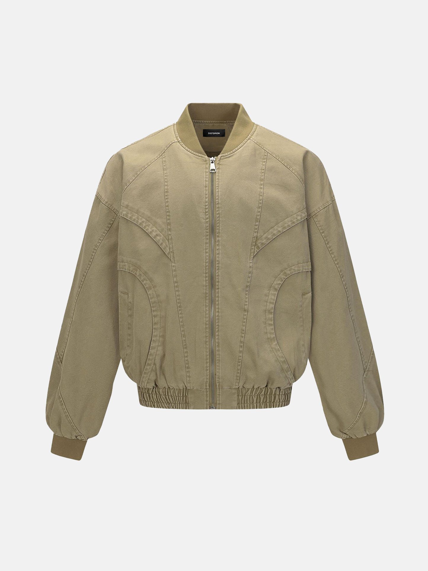 Grey Panel Bomber Jacket