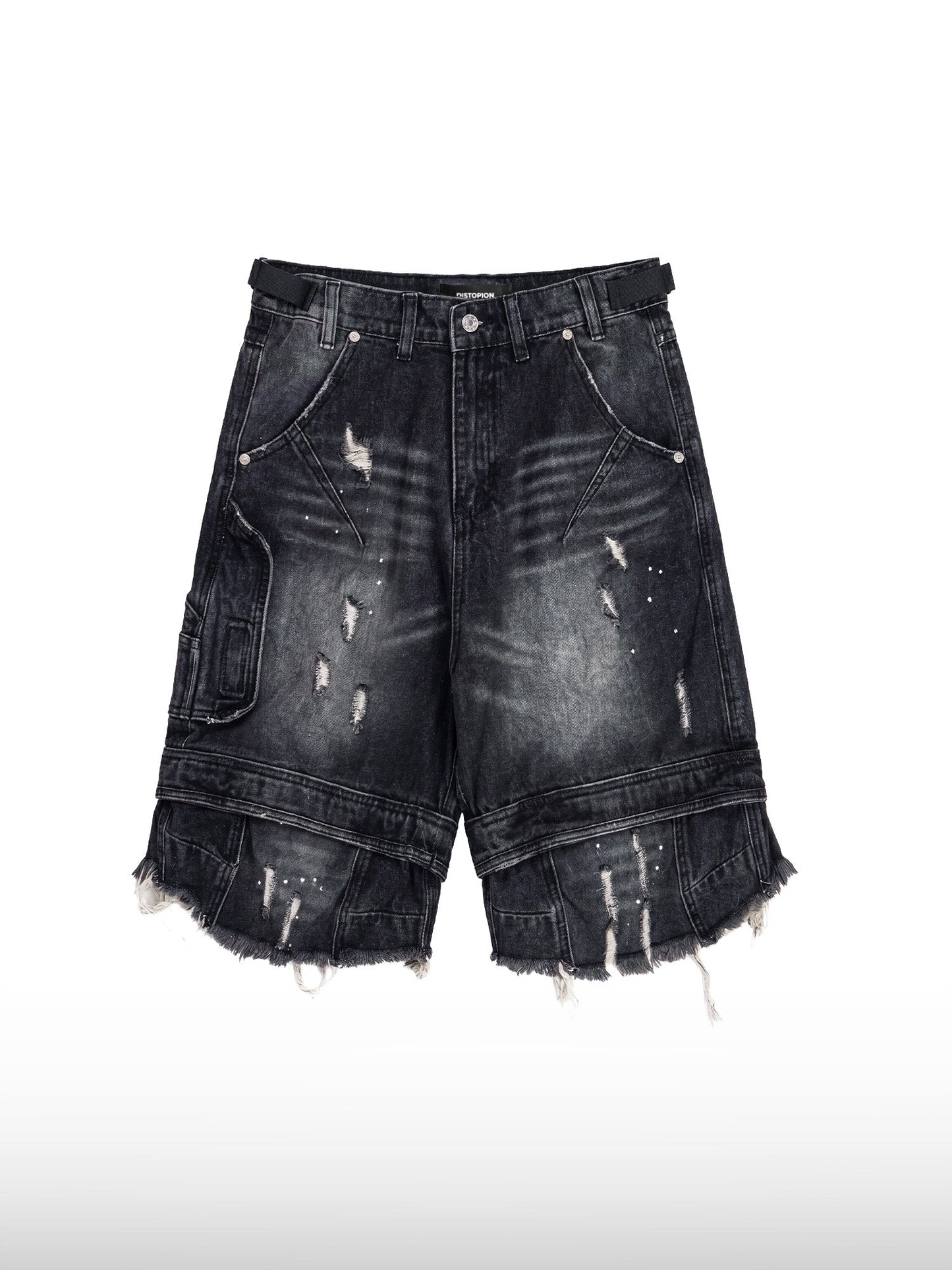 Grunge Denim Shorts