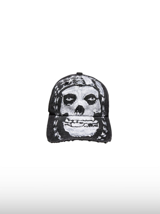 Hand-Painted Skull Cap