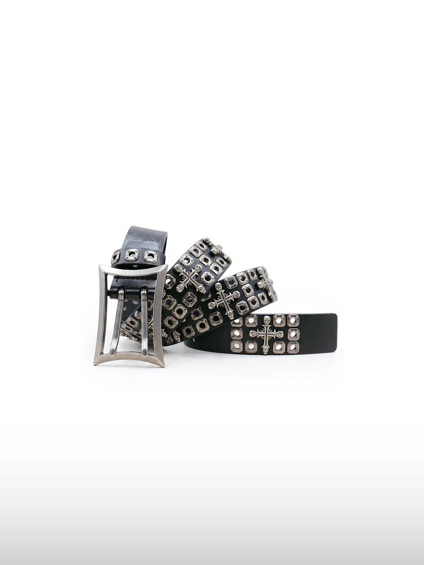 Heavy Studded Skull Belt