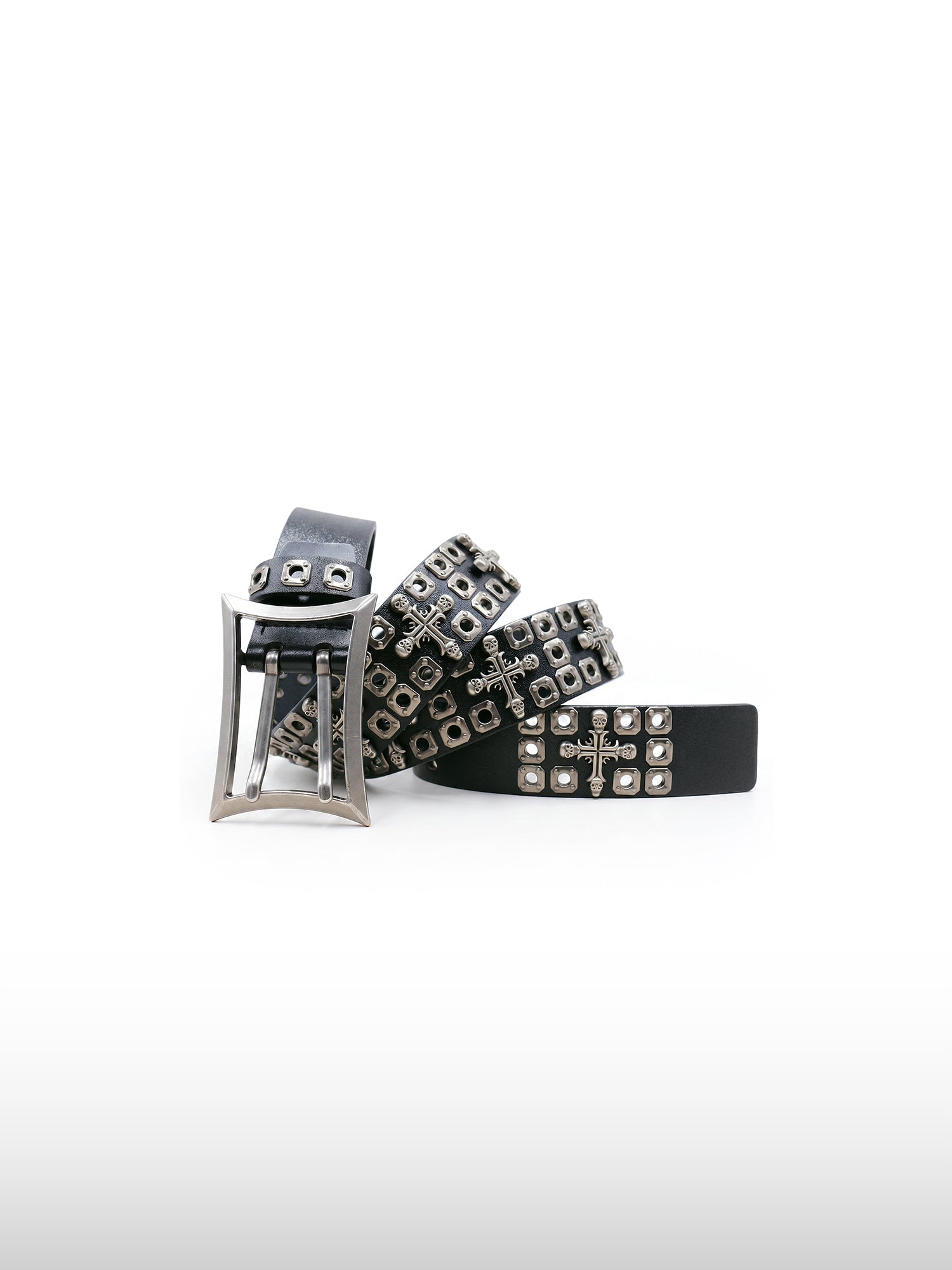 Heavy Studded Skull Belt