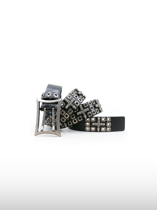 Heavy Studded Skull Belt