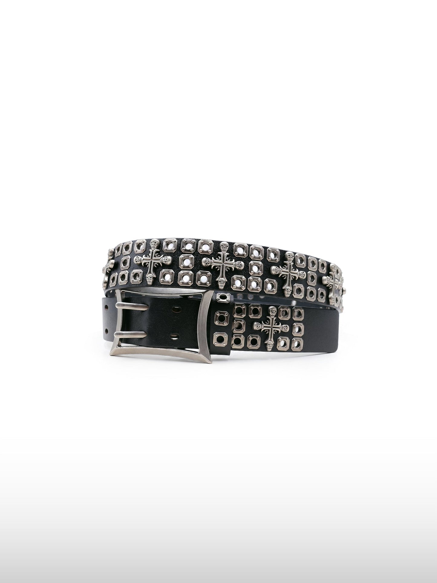 Heavy Studded Skull Belt