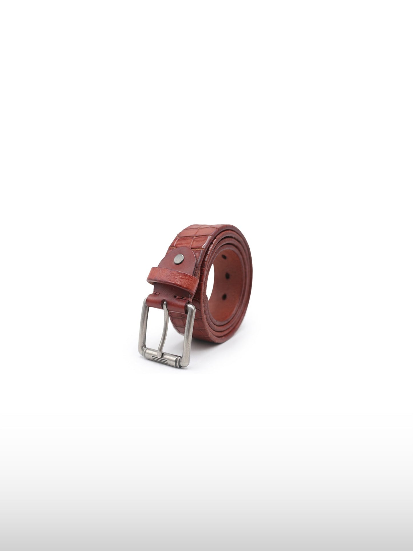 Lava Croc-Embossed Belt