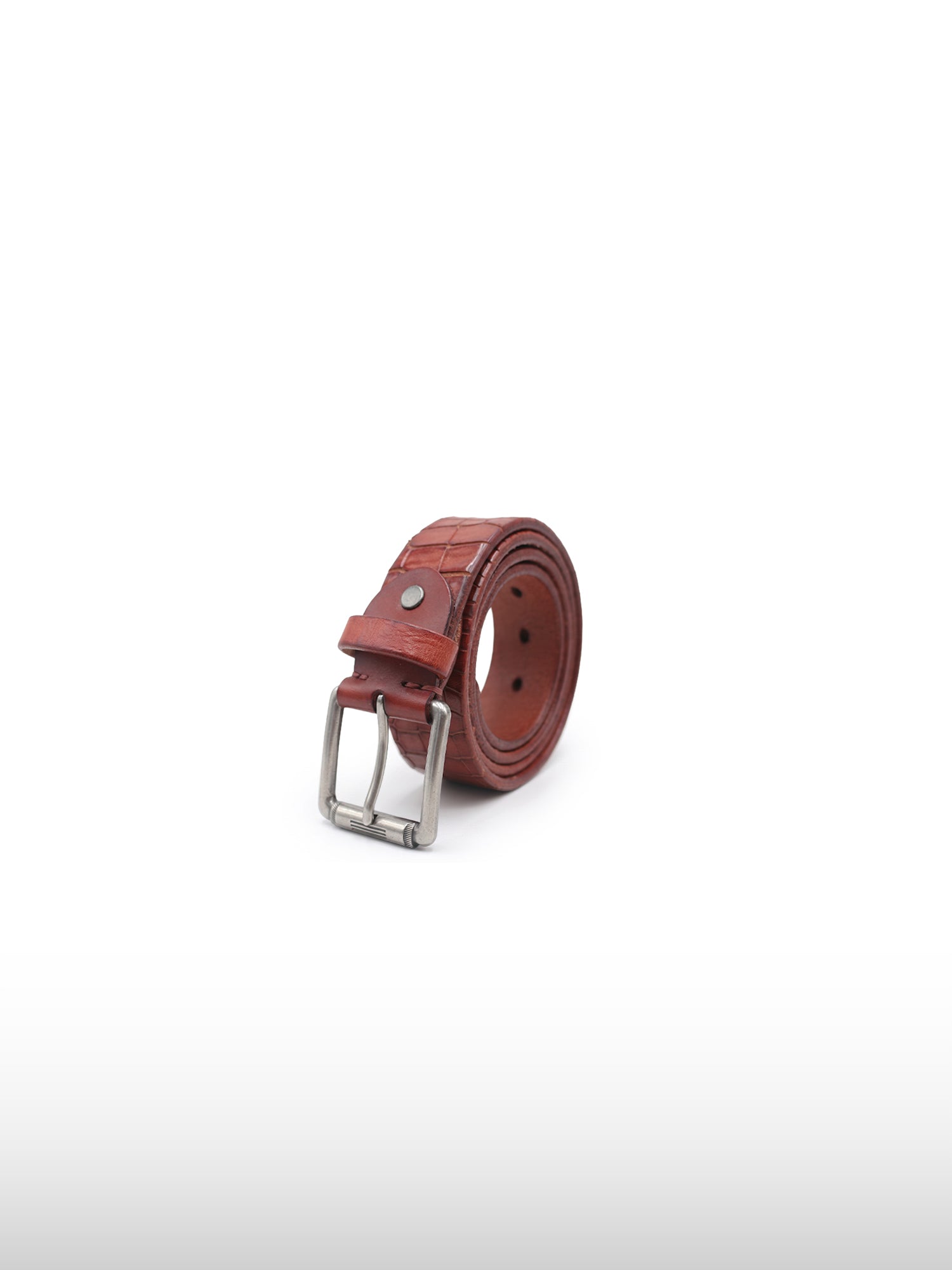 Lava Croc-Embossed Belt
