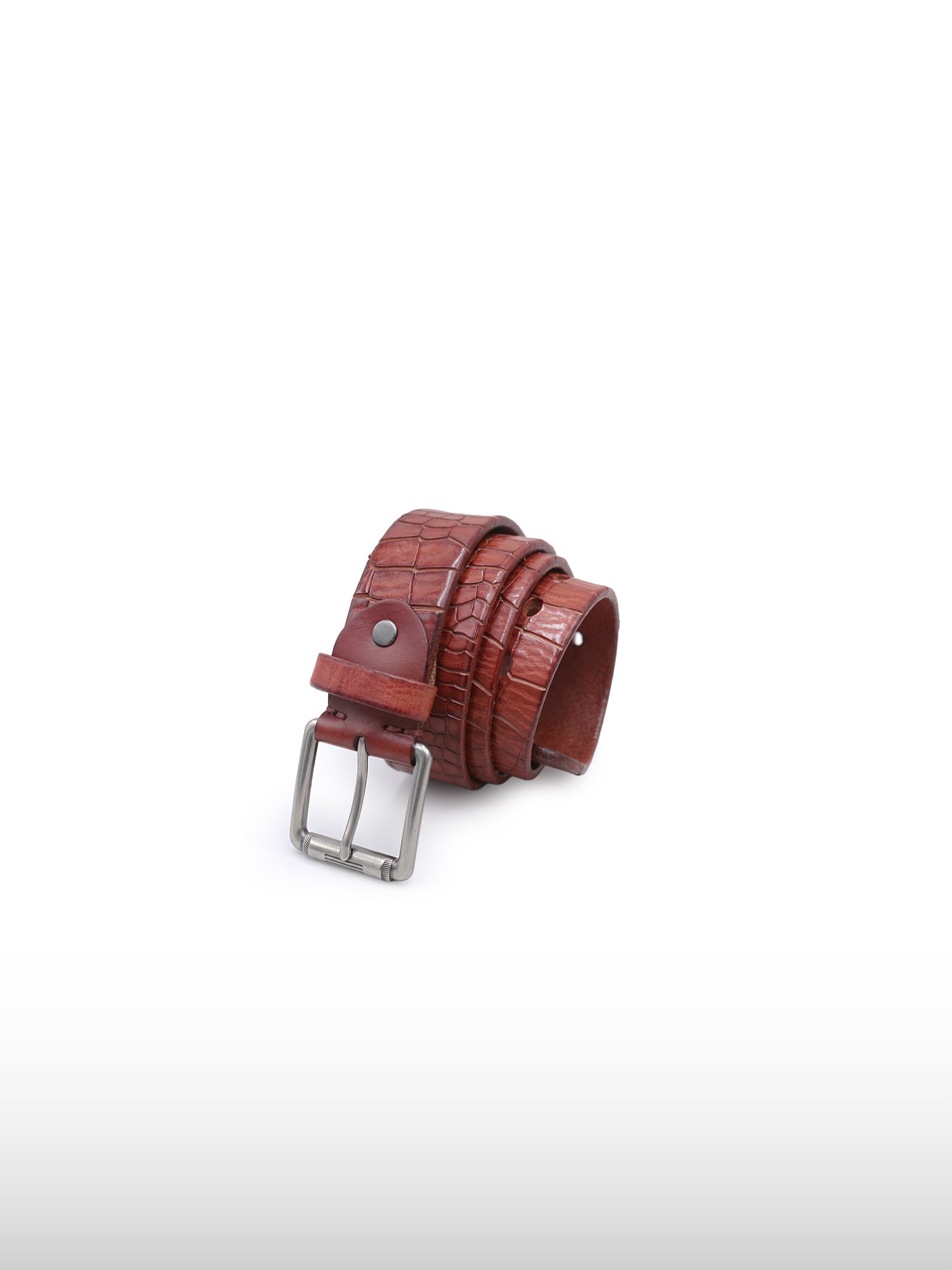 Lava Croc-Embossed Belt
