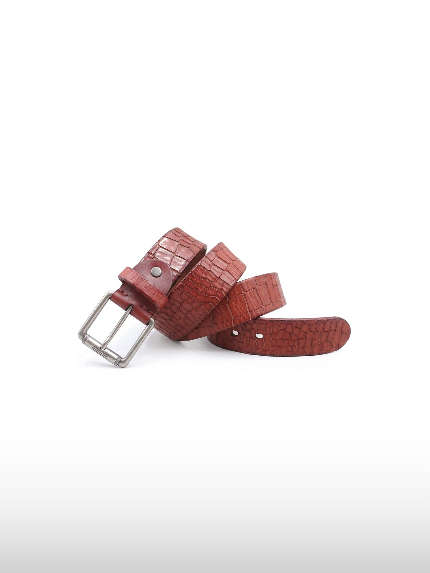 Lava Croc-Embossed Belt