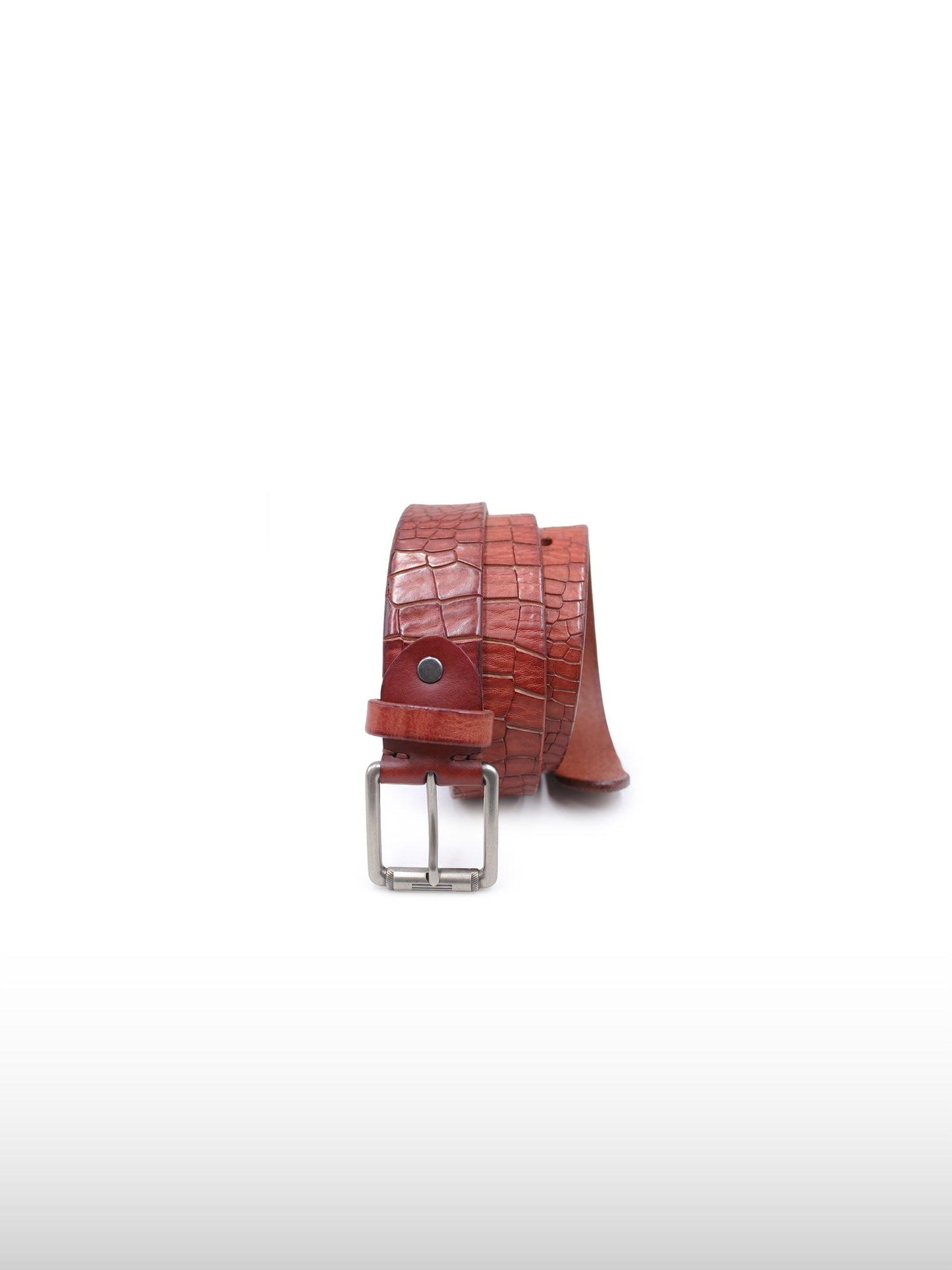 Lava Croc-Embossed Belt