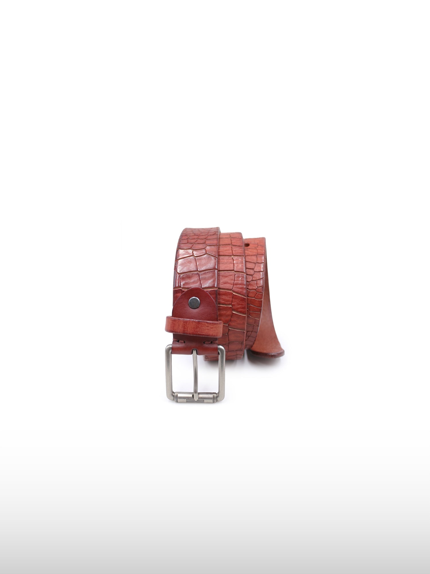 Lava Croc-Embossed Belt