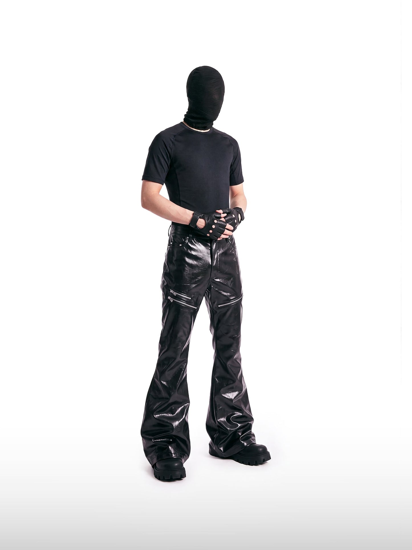 Liquid Black Flare Jeans