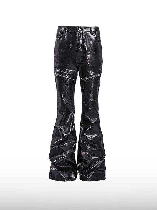 Liquid Black Flare Jeans
