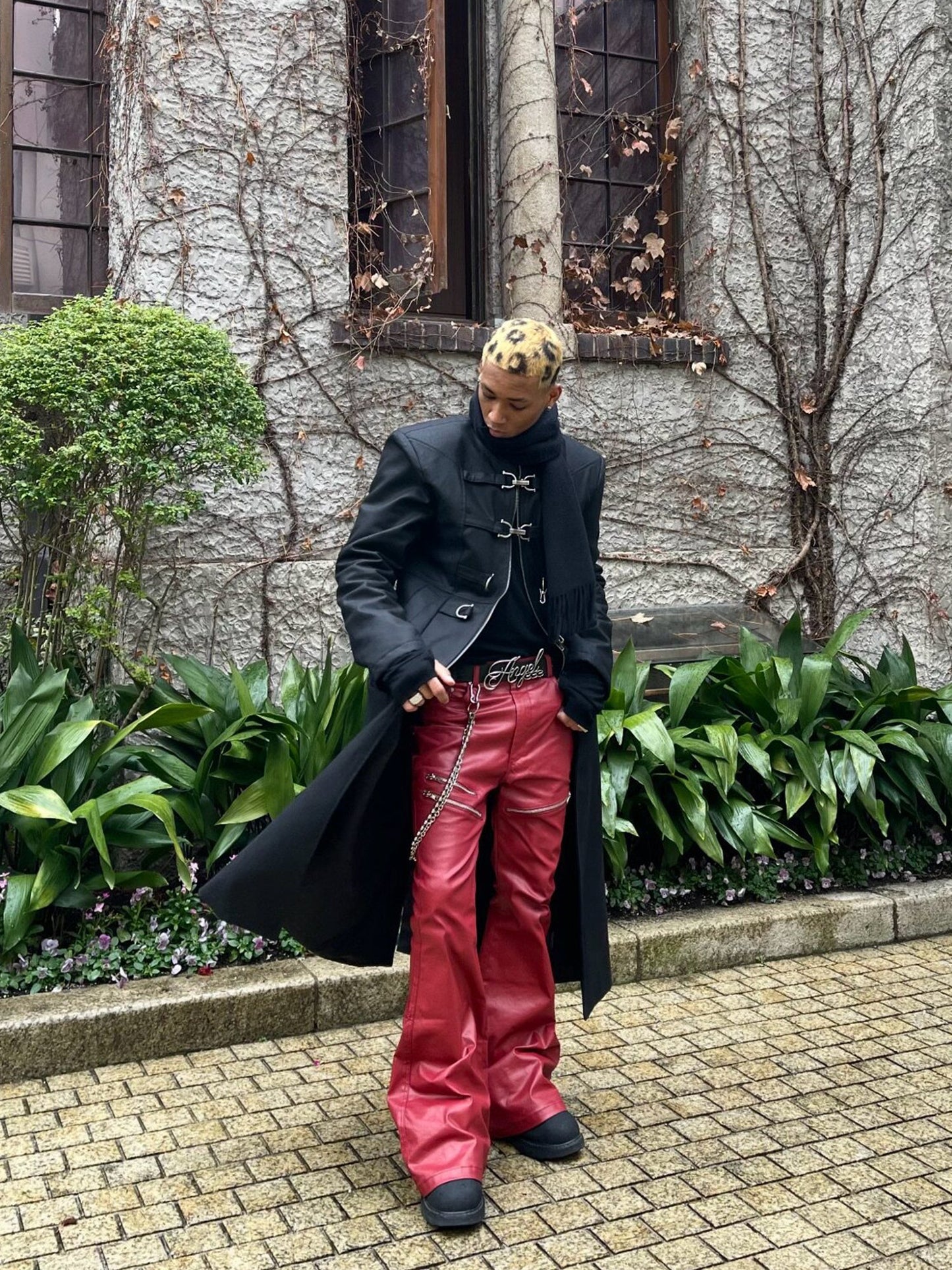 Liquid Red Flare Jeans