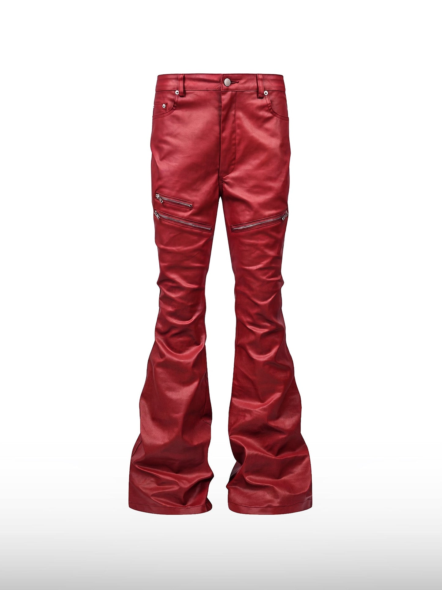 Liquid Red Flare Jeans