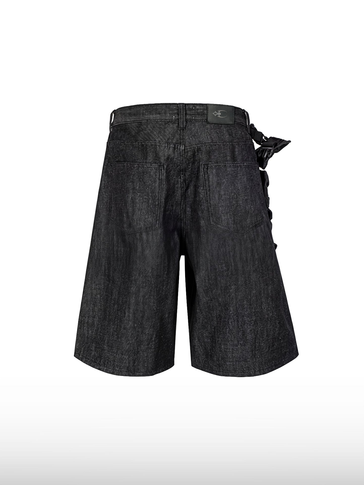 Multi-Pocket Denim Shorts