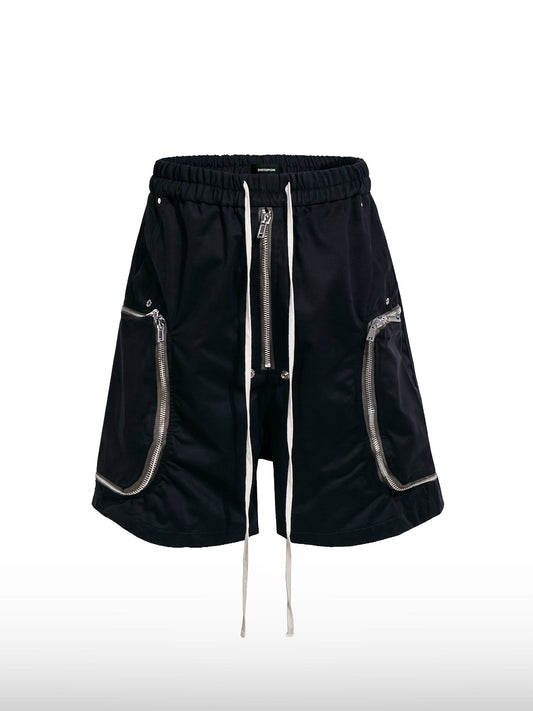 Multi-Zipper Cargo Shorts