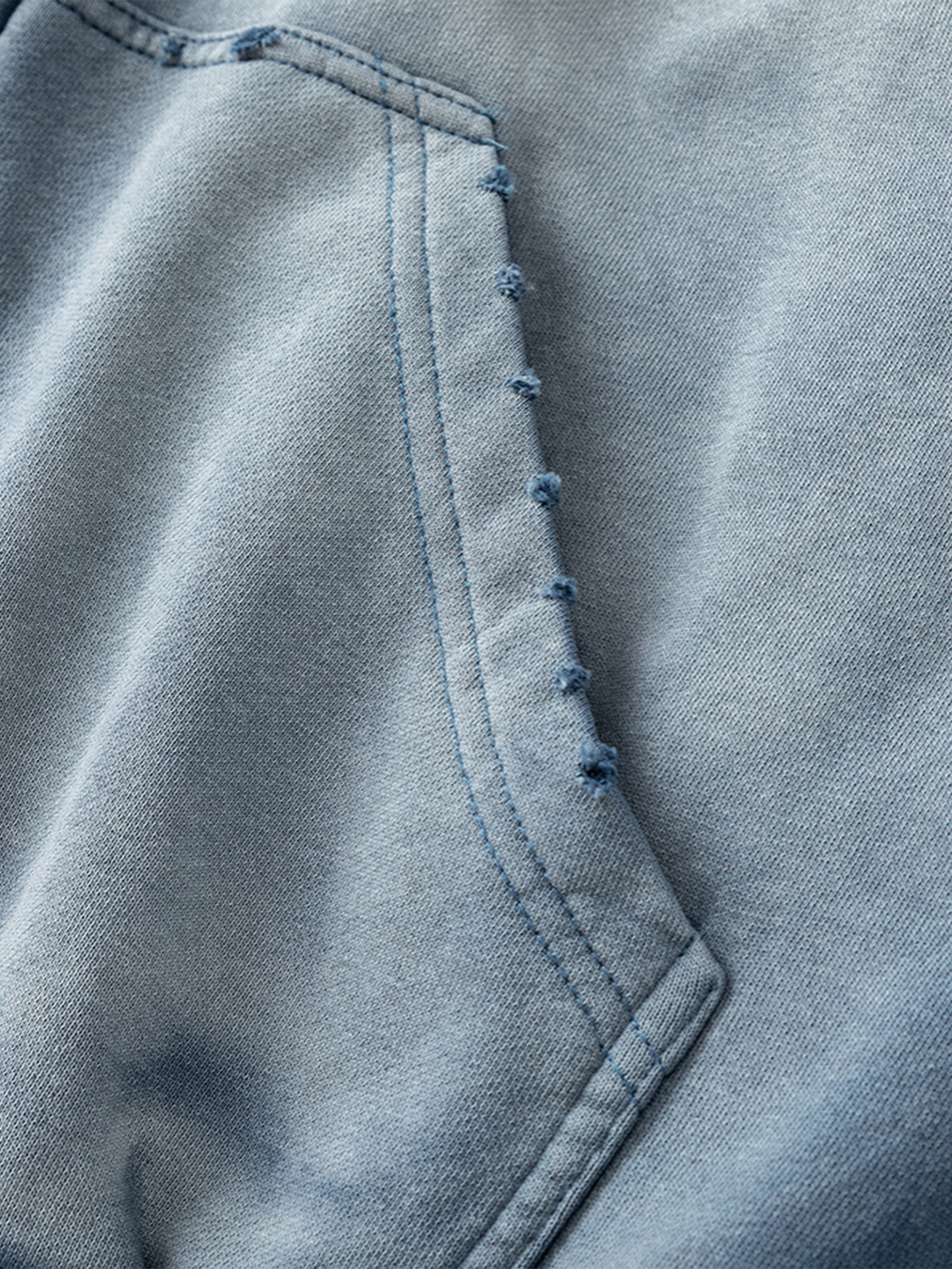 Patched Blue Zip Hoodie