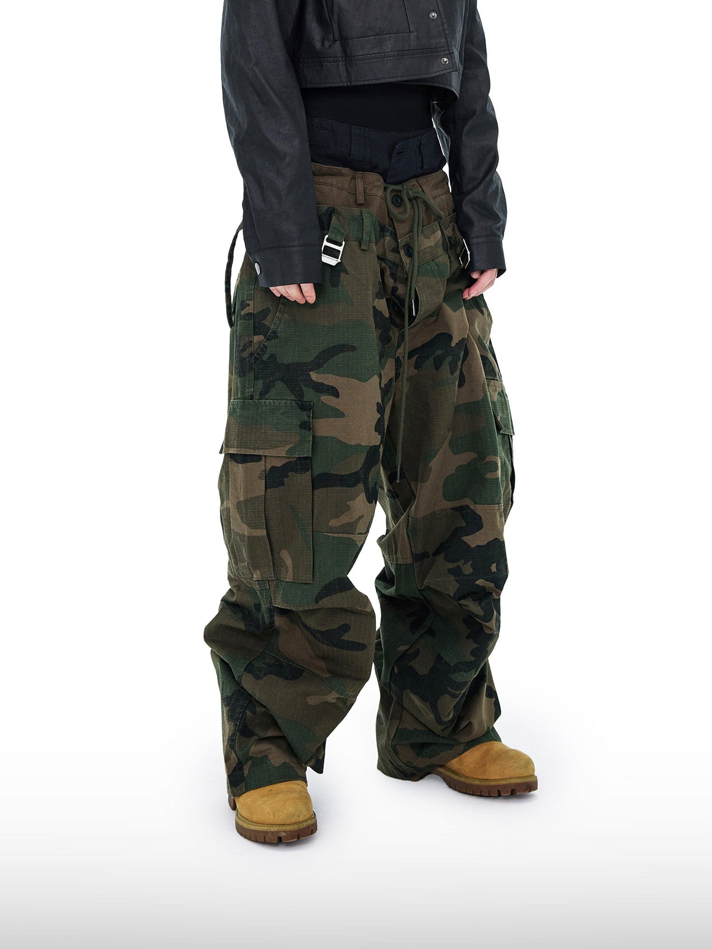 Triple-Waist Camo Pants