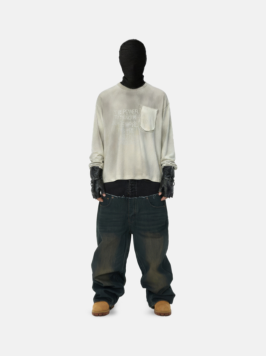 Stonewash Text Tee