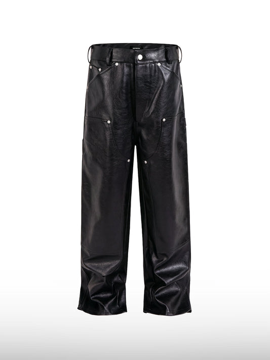 Studded Leather Jeans