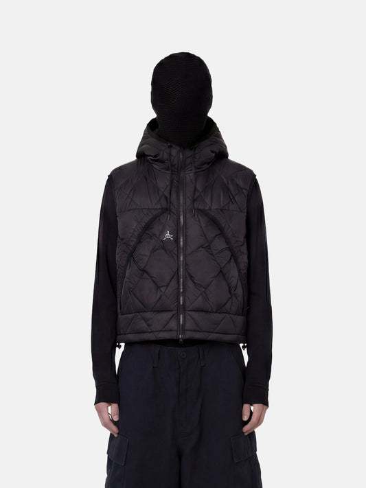 Glacier Diamond Quilt Hooded Vest
