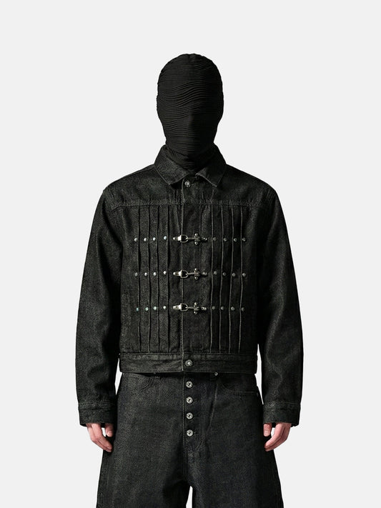 Amulet Pleated Denim Jacket