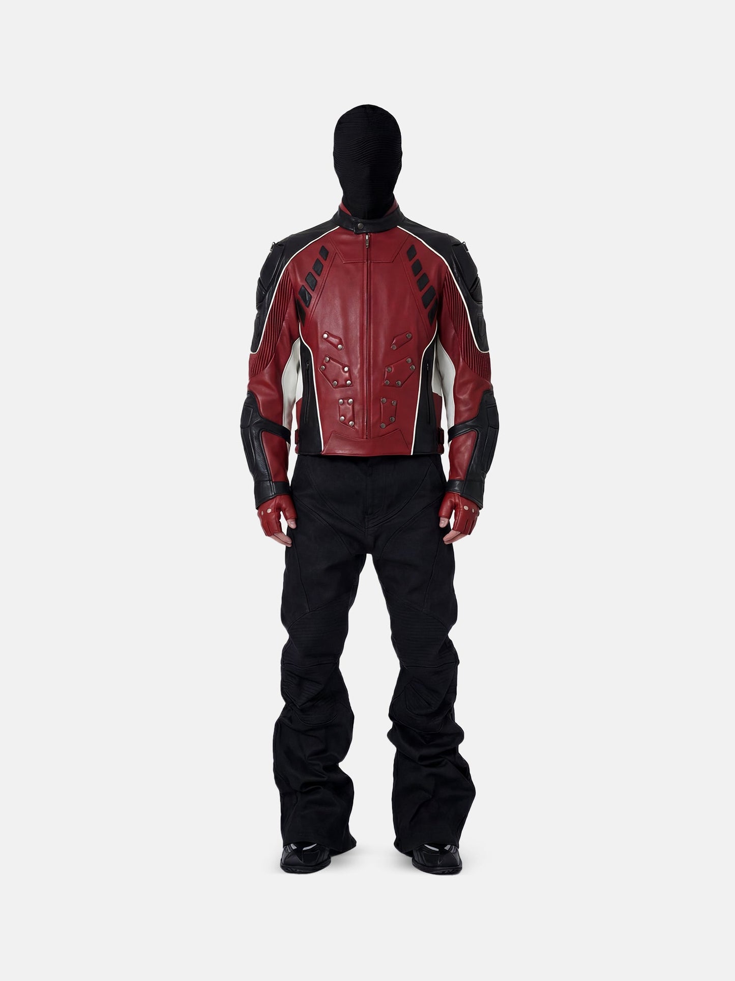 Red Black Moto Jacket