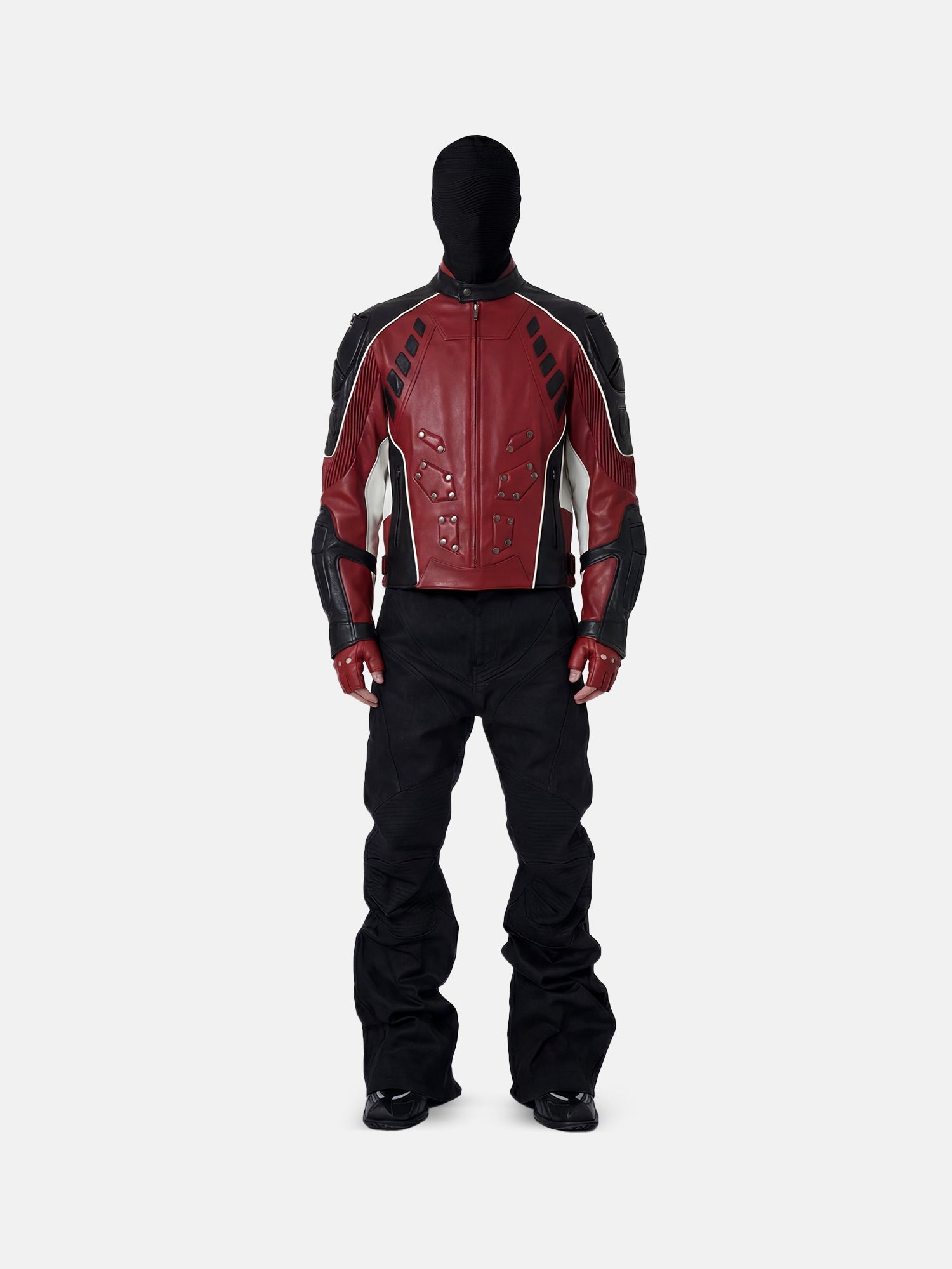 Red Black Moto Jacket
